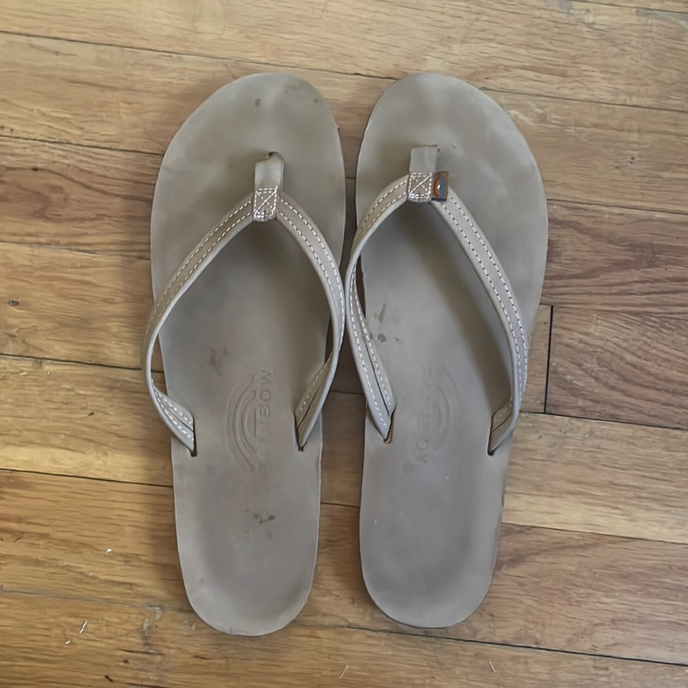 Rainbow Leather flip flop sandal